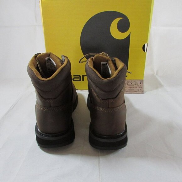 Carhartt Men's Traditional 6'' Steel Toe Work Boots Brown CMW6274 FW6274 - Picture 3 of 6